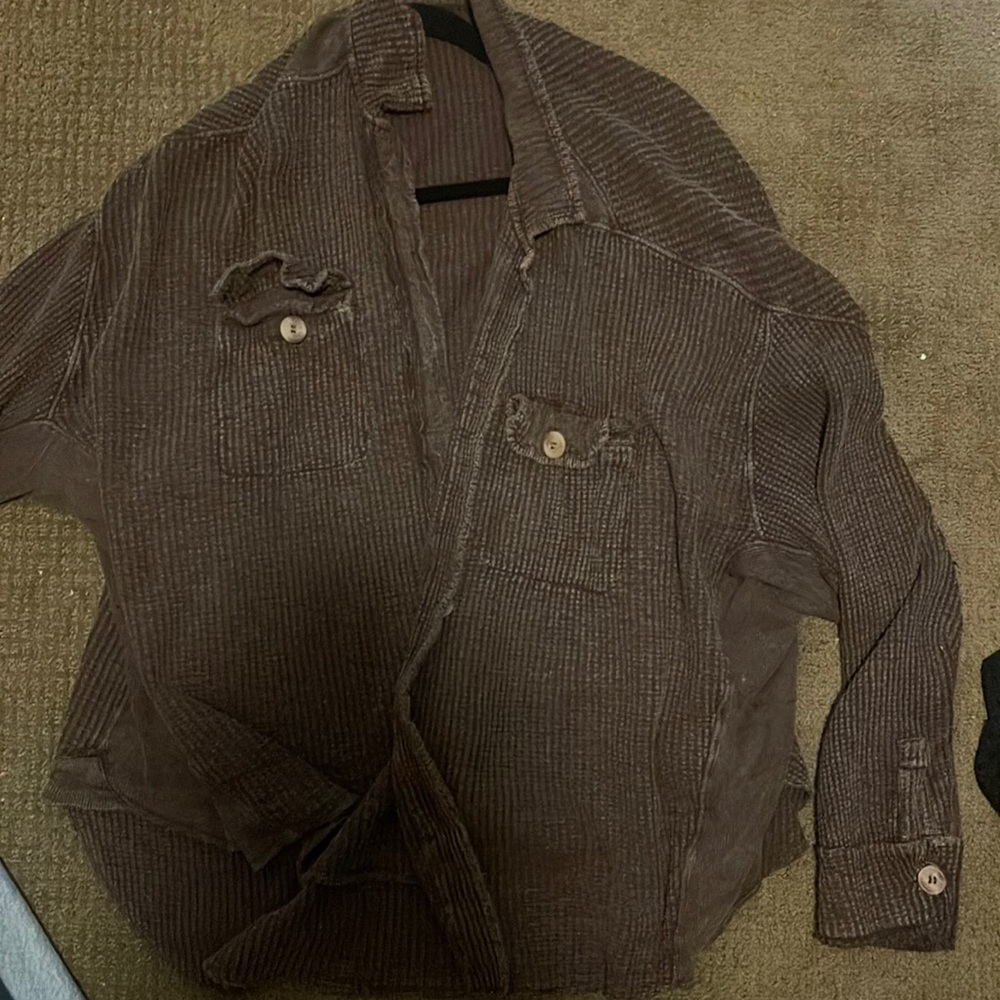 free people oversized shirt jacket